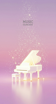 PSD 편집이미지 음악 사람없음 빛 반짝임 보라색 콘서트 그랜드피아노 피아노의자 이미지편집 컬러 의자 모션 문화예술 공연 피아노 파일형식