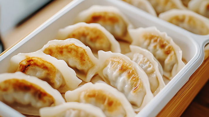 JPG 편집이미지 요리 사람없음 군만두 포장용기 일본음식 맛있는 교자만두 편집실사 AI포토 AI콘텐츠 음식 CG 만두 포장재료 파일형식