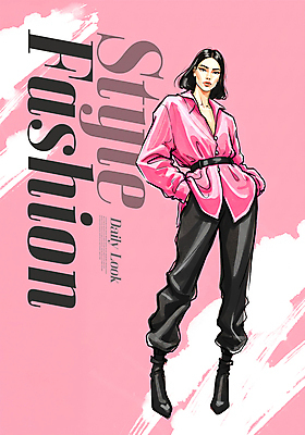 전신 PSD 모델 편집이미지 디자인 여자 패션 포스터 분홍색 포즈 붓터치 한명 성인 주머니손 워킹 스타일 성인여자한명만 이미지편집 1 컬러 모션 사람 여자한명만 성인여자만 파일형식