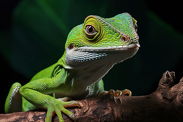 JPG 동물 편집이미지 사람없음 초록색 나뭇가지 도마뱀 편집실사 AI포토 AI콘텐츠 나무 컬러 파충류 CG 파일형식