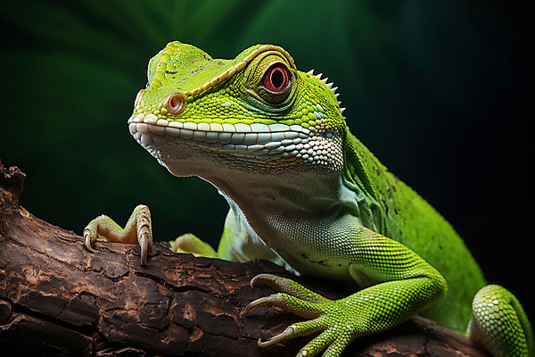 JPG 동물 편집이미지 사람없음 초록색 나뭇가지 도마뱀 편집실사 AI포토 AI콘텐츠 나무 컬러 파충류 CG 파일형식