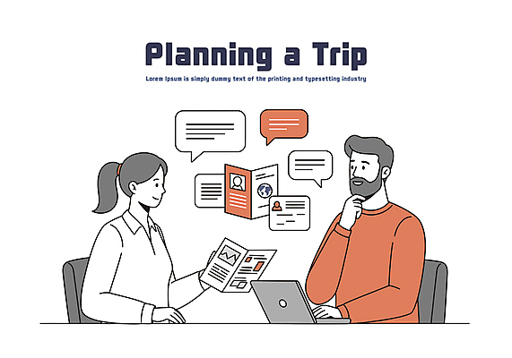 여자 남자 말풍선 의자 일러스트 대화 미소 들기 상반신 성인 두명 노트북 손들기 계획 가이드북 여행준비 성인만 국내일러스트 AI파일 여행 가구 컨셉 모션 표정 말하기 사람 전자제품 준비 파일형식 벡터