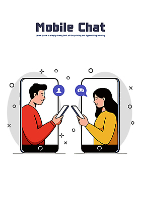 여자 남자 말풍선 일러스트 대화 미소 들기 상반신 성인 두명 스마트폰 마주보기 메시지 소통 문자메시지 채팅 성인만 국내일러스트 AI파일 컨셉 모션 표정 말하기 사람 핸드폰 스마트기기 파일형식 벡터
