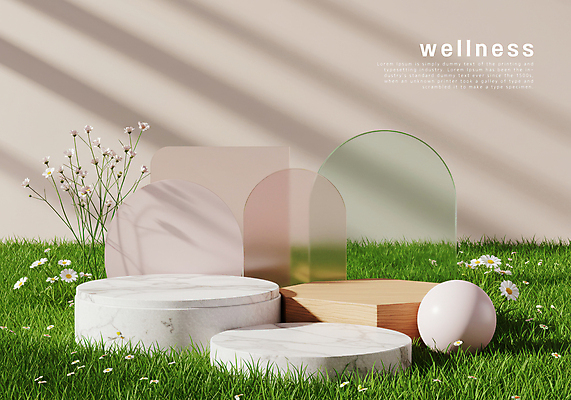 PSD 편집이미지 분홍색 꽃밭 유리 그림자 잔디 사람없음 목재 원형 친환경 소재 대리석 자재 포디움 이미지편집 도형 나무 식물 꽃 컬러 재료 재질 환경 무대 파일형식