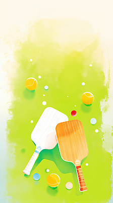 JPG 일러스트 공 사람없음 운동 구기 국내일러스트 피클볼라켓 AI일러스트 AI콘텐츠 스포츠 건강 라켓 파일형식 피클볼