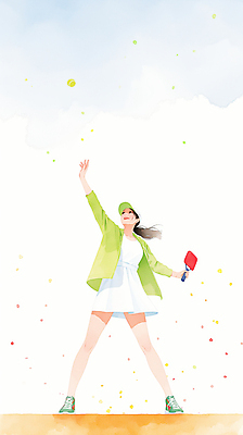 JPG 전신 모자 여자 일러스트 공 한명 미소 들기 성인 운동 구기 손들기 성인여자한명만 국내일러스트 피클볼라켓 AI일러스트 AI콘텐츠 1 잡화 스포츠 모션 표정 건강 사람 라켓 여자한명만 성인여자만 파일형식 피클볼