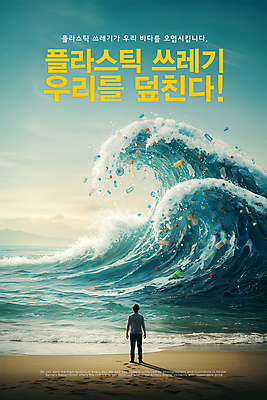 전신 PSD 편집이미지 응시 남자 포스터 물결 파도 하늘 경고 한명 서기 성인 해변 파란색 일회용 플라스틱 물병 심각 해양오염 성인남자한명만 해양쓰레기 이미지편집 1 시선 바다 컬러 컨셉 모션 재질 사람 환경오염 쓰레기 물통 남자한명만 성인남자만 파일형식