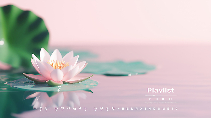 PSD 편집이미지 물결 분홍색 연꽃 사람없음 반사 평화 수면 연잎 플레이리스트 이미지편집 꽃 음악 컬러 컨셉 잎 물 파일형식