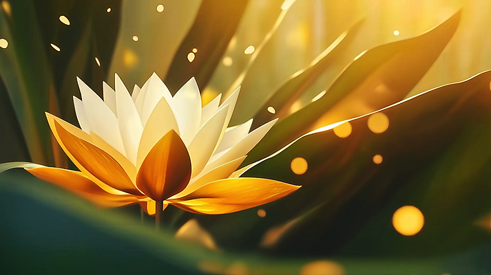 JPG 편집이미지 꽃잎 불교 연꽃 사람없음 빛 노란색 풀잎 보케 이미지편집 편집실사 AI컴퓨터그래픽 AI콘텐츠 꽃 종교 컬러 잎 풀_식물 CG 파일형식