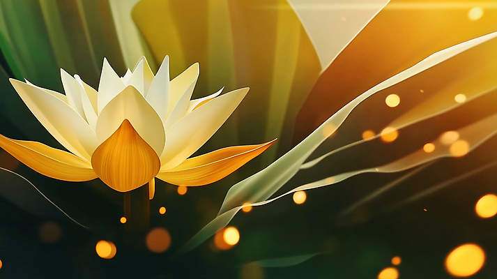 JPG 편집이미지 불교 연꽃 사람없음 빛 노란색 풀잎 보케 이미지편집 편집실사 AI컴퓨터그래픽 AI콘텐츠 꽃 종교 컬러 잎 풀_식물 CG 파일형식