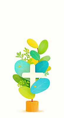 JPG 기독교 화분 십자가 일러스트 사람없음 연두색 천주교 풀잎 하나님 국내일러스트 AI일러스트 AI콘텐츠 종교 잎 초록색 풀_식물 신_종교 파일형식