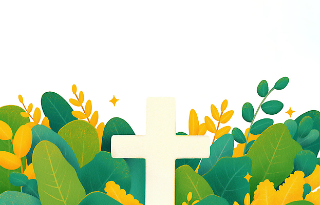 JPG 기독교 십자가 일러스트 사람없음 연두색 반짝임 천주교 풀잎 하나님 국내일러스트 AI일러스트 AI콘텐츠 종교 잎 모션 초록색 풀_식물 신_종교 파일형식