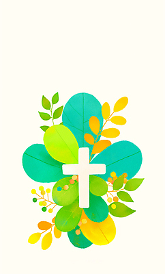 JPG 기독교 십자가 일러스트 사람없음 연두색 천주교 풀잎 하나님 국내일러스트 AI일러스트 AI콘텐츠 종교 잎 초록색 풀_식물 신_종교 파일형식