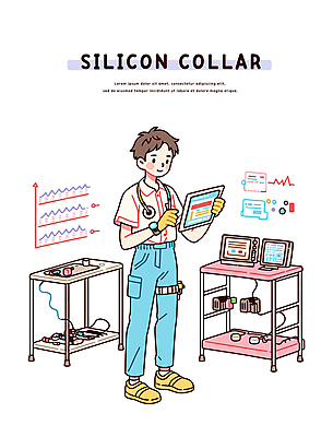 전신 남자 일러스트 그래프 미래 선반 정보기술 작업복 한명 미소 들기 성인 태블릿 모니터 과학기술 작업 첨단 성인남자한명만 국내일러스트 AI파일 1 옷 가구 컨셉 모션 기술 표정 사람 전자제품 스마트기기 컴퓨터 남자한명만 성인남자만 파일형식 벡터