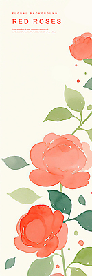 PSD 분홍색 잎 꽃백그라운드 일러스트 수채화 사람없음 장미 국내일러스트 식물 꽃 컬러 백그라운드 파일형식