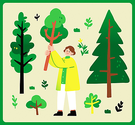 전신 식물 여자 캠페인 일러스트 한명 미소 들기 성인 초록색 자연보호 식목일 에코 나무심기 묘목 베이지색 식물심기 성인여자한명만 국내일러스트 AI파일 나무 1 기념일 컬러 모션 자연 표정 사람 환경 보호 심기 여자한명만 성인여자만 파일형식 벡터