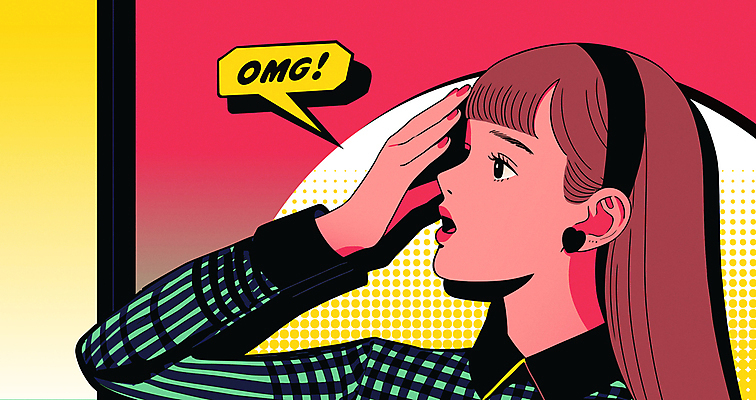 여자 말풍선 일러스트 한명 상반신 성인 빨간색 쇼핑 손들기 귀걸이 놀람 머리띠 만화 팝아트 카툰스타일 성인여자한명만 뉴트로 국내일러스트 AI파일 1 감정 컬러 장신구 모션 표정 사람 그림 복고 여자한명만 성인여자만 파일형식 벡터