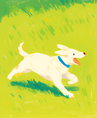 JPG 일러스트 잔디 사람없음 연두색 달리기 평화 봄 산책 강아지 감성 개목걸이 국내일러스트 AI일러스트 AI콘텐츠 식물 계절 컨셉 모션 휴식 초록색 반려동물 개 애견용품 파일형식