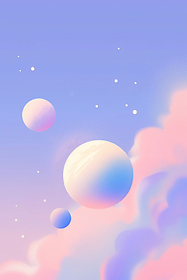 JPG 구름 편집이미지 분홍색 밤하늘 사람없음 행성 연보라색 그라데이션 몽환 환상 이미지편집 편집실사 자연요소 컬러 컨셉 하늘 우주 보라색 야간 CG 파일형식