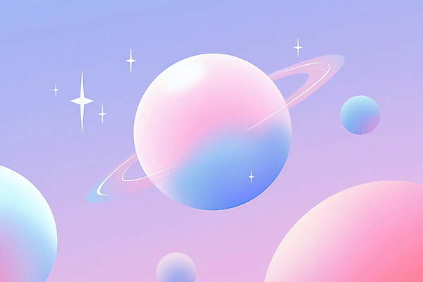 JPG 편집이미지 분홍색 밤하늘 사람없음 반짝임 행성 연보라색 그라데이션 몽환 환상 이미지편집 편집실사 컬러 컨셉 모션 하늘 우주 보라색 야간 CG 파일형식