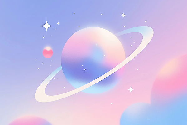 JPG 편집이미지 분홍색 밤하늘 사람없음 반짝임 행성 연보라색 그라데이션 몽환 환상 이미지편집 편집실사 컬러 컨셉 모션 하늘 우주 보라색 야간 CG 파일형식