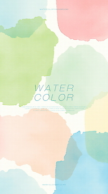 PSD 디자인 백그라운드 일러스트 수채화 사람없음 컬러풀 겹침 파스텔톤 국내일러스트 컬러 파일형식