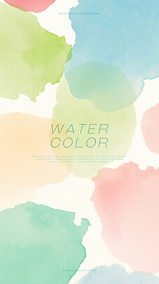 PSD 디자인 백그라운드 일러스트 수채화 사람없음 컬러풀 겹침 파스텔톤 국내일러스트 컬러 파일형식