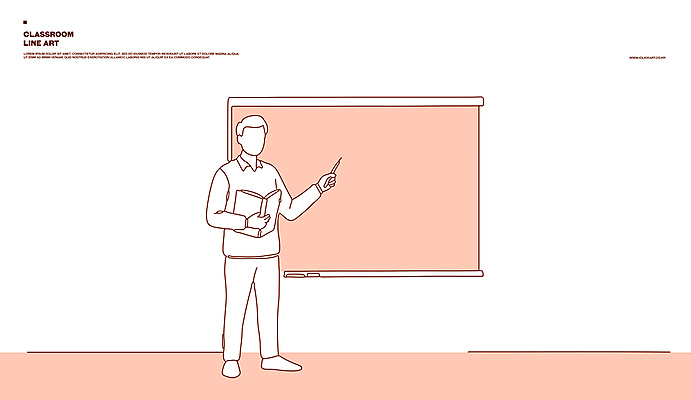전신 남자 일러스트 교실 수업 교재 한명 들기 성인 책 교사 칠판 강의 라인아트 지시봉 성인남자한명만 코랄 국내일러스트 AI파일 직업 1 교육 선 컬러 학교 모션 사람 남자한명만 성인남자만 파일형식 벡터
