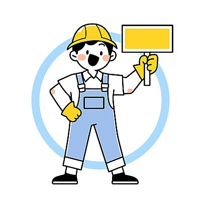 전신 남자 허리손 장갑 하늘색 일러스트 작업복 공사 한명 미소 들기 성인 표지판 원형 안전모 성인남자한명만 국내일러스트 AI파일 도형 1 잡화 옷 포즈 모션 건설업 알림판 표정 사람 파란색 헬멧 안전장비 남자한명만 성인남자만 파일형식 벡터