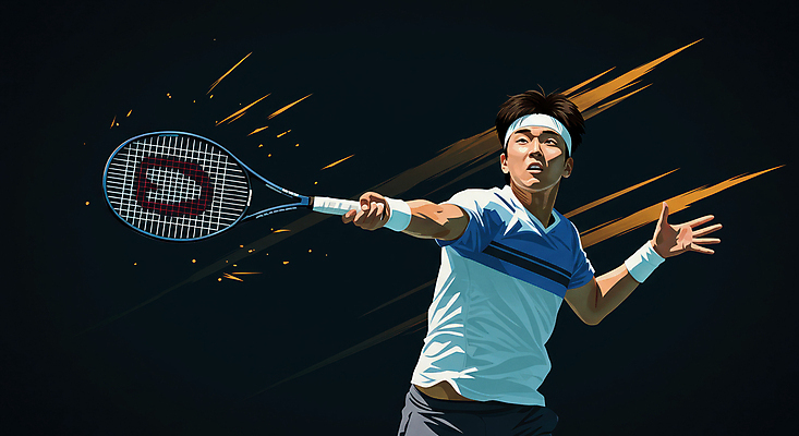 PSD 남자 일러스트 한명 들기 경기 상반신 성인 운동복 운동 손들기 라켓 머리띠 스윙 집중 테니스선수 성인남자한명만 국내일러스트 1 옷 스포츠용품 스포츠 포즈 컨셉 장신구 모션 운동선수 건강 사람 테니스 남자한명만 성인남자만 파일형식