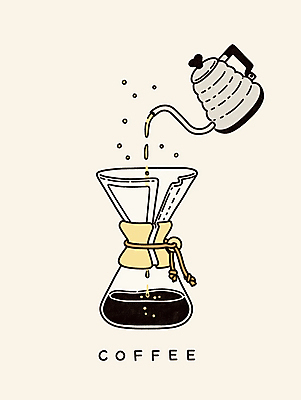 JPG 커피 일러스트 사람없음 붓기 커피포트 감성 거름종이 드리퍼 베이지색 월요일 카페인 국내일러스트 AI일러스트 AI콘텐츠 종이 음료 컬러 컨셉 모션 주전자 요일 파일형식