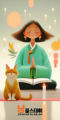 전신 PSD 여자 불교 일러스트 촛불 불꽃 함께함 한명 성인 책 눈감음 고양이 기도 사찰 체험 가부좌 합장 템플스테이 성인여자한명만 국내일러스트 1 종교 컨셉 초 포유류 종교건축 모션 불 사람 앉기 손짓 반려동물 여자한명만 성인여자만 파일형식