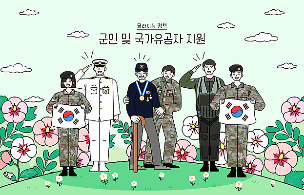 전신 구름 여자 할아버지 노년 남자 일러스트 지팡이 들기 잔디 여러명 성인 초록색 군인 잡기 태극기 메달 군복 무궁화 경례 군모 정책 지원 국내일러스트 AI파일 자연요소 식물 직업 꽃 컬러 다수 유니폼 모션 사람 인사 국기 군용 국군 상_상패 파일형식 벡터