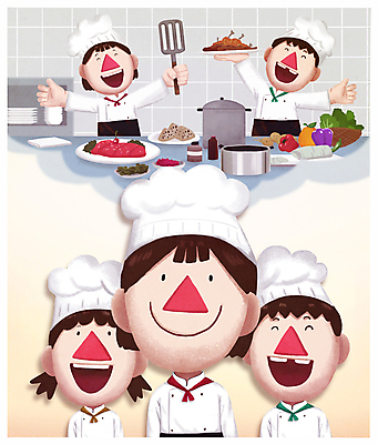 PSD 접시 여자 남자 어린이 음식 채소 과일 일러스트 상상 미래 요리사모자 요리 미소 소녀 소년 여러명 상반신 성인 주방 주방장 꿈 냄비 조리복 장래희망 뒤집개 타일벽 국내일러스트 모자_잡화 식기 벽 다수 컨셉 유니폼 주방용품 표정 사람 요리사 솥 파일형식