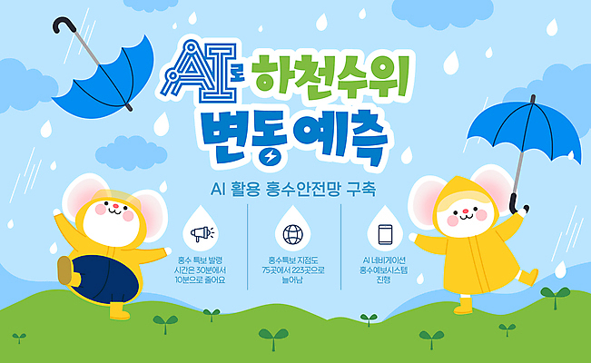 템플릿 하늘색 두마리 우산 하늘 들기 잔디 사람없음 새싹 비 예측 빗방울 먹구름 우비 쥐캐릭터 변동 수위측정 AI_인공지능 이미지템플릿 AI파일 자연요소 식물 옷 동물캐릭터 컨셉 2 모션 날씨 파란색 비_날씨 쥐 측정 파일형식 벡터 구름_자연