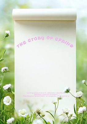 PSD 편집이미지 종이 봄꽃 자연 사람없음 초록색 풀잎 카피스페이스 이미지편집 꽃 컬러 잎 봄 공백 풀_식물 생태계 파일형식