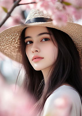 JPG 편집이미지 여자 봄꽃 한명 미소 상반신 성인 봄풍경 나뭇가지 밀짚모자 의료성형뷰티 성인여자한명만 편집실사 AI인물포토 AI콘텐츠 나무 모자_잡화 1 꽃 표정 사람 풍경 봄 CG 여자한명만 성인여자만 파일형식 AI포토