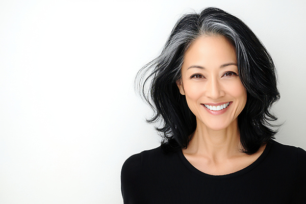 JPG 편집이미지 여자 중년 한명 미소 상반신 프로필 의료성형뷰티 중년여자한명만 편집실사 AI인물포토 AI콘텐츠 1 표정 사람 성인 CG 여자한명만 중년여자만 파일형식 AI포토