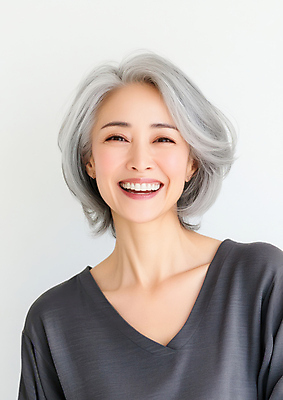 JPG 편집이미지 여자 중년 한명 미소 상반신 프로필 의료성형뷰티 중년여자한명만 편집실사 AI인물포토 AI콘텐츠 1 표정 사람 성인 CG 여자한명만 중년여자만 파일형식 AI포토