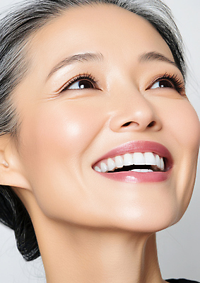 JPG 편집이미지 여자 얼굴 중년 한명 미소 프로필 의료성형뷰티 중년여자한명만 편집실사 AI인물포토 AI콘텐츠 1 표정 사람 성인 신체부위 CG 여자한명만 중년여자만 파일형식 AI포토