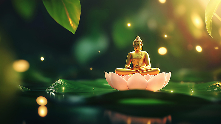 JPG 편집이미지 불교 자연 연꽃 사람없음 빛 평화 눈감음 수면 연잎 명상 보케 힐링 가부좌 감성 부처님상 편집실사 AI컴퓨터그래픽 AI콘텐츠 꽃 종교 컨셉 잎 모션 앉기 물 불상 CG 생태계 부처 파일형식