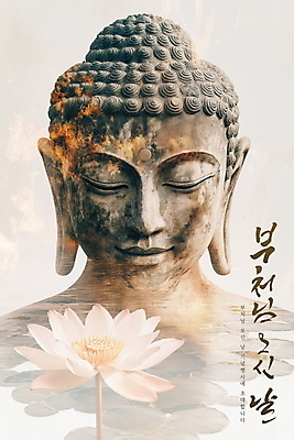 PSD 편집이미지 얼굴 연꽃 미소 사람없음 평화 눈감음 부처님오신날 연잎 명상 관음부처상 이미지편집 기념일 꽃 컨셉 잎 모션 표정 신체부위 부처상 파일형식