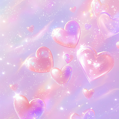 JPG 편집이미지 분홍색 사람없음 빛 하트 광택 홀로그램 이펙트그래픽 편집실사 AI컴퓨터그래픽 AI콘텐츠 모양 컬러 그래픽백그라운드 CG 파일형식