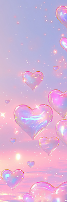 JPG 편집이미지 분홍색 사람없음 빛 하트 광택 홀로그램 이펙트그래픽 편집실사 AI컴퓨터그래픽 AI콘텐츠 모양 컬러 그래픽백그라운드 CG 파일형식