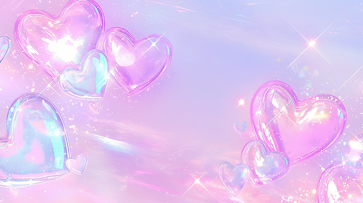 JPG 편집이미지 분홍색 사람없음 빛 하트 광택 홀로그램 이펙트그래픽 편집실사 AI컴퓨터그래픽 AI콘텐츠 모양 컬러 그래픽백그라운드 CG 파일형식
