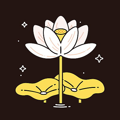 불교 일러스트 연꽃 사람없음 반짝임 노란색 평화 검은색 연잎 국내일러스트 AI파일 꽃 종교 컬러 컨셉 잎 모션 파일형식 벡터