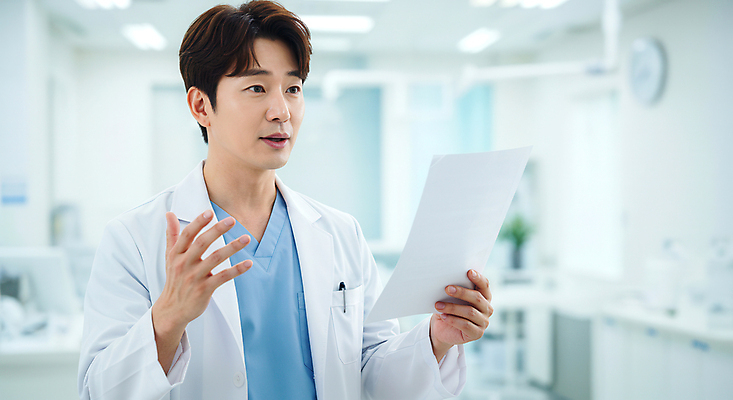 JPG 편집이미지 남자 의학 병원 설명 한명 들기 성인 앞모습 손들기 의사 상담 문서 진료기록부 의료성형뷰티 성인남자한명만 편집실사 IC큐레이션 AI인물포토 AI콘텐츠 1 뷰포인트 모션 사람 진료 의료진 CG 남자한명만 성인남자만 파일형식 AI포토