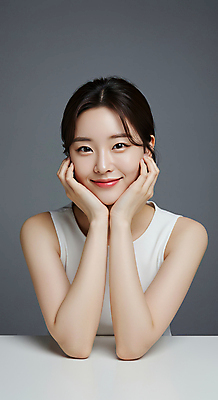 JPG 편집이미지 여자 여유 회색배경 실내 한명 미소 웃음 상반신 성인 캐주얼 뷰티 턱괴기 단발머리 심플 꽃받침 의료성형뷰티 성인여자한명만 편집실사 AI인물포토 AI콘텐츠 1 헤어스타일 옷 감정 백그라운드 모션 표정 사람 손짓 내부 회색 CG 여자한명만 성인여자만 파일형식 AI포토