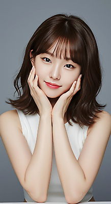 JPG 편집이미지 여자 여유 회색배경 실내 한명 미소 웃음 상반신 성인 캐주얼 뷰티 턱괴기 단발머리 심플 꽃받침 의료성형뷰티 성인여자한명만 편집실사 AI인물포토 AI콘텐츠 1 헤어스타일 옷 감정 백그라운드 모션 표정 사람 손짓 내부 회색 CG 여자한명만 성인여자만 파일형식 AI포토