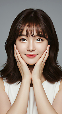 JPG 편집이미지 여자 여유 회색배경 실내 한명 미소 웃음 상반신 성인 캐주얼 뷰티 단발머리 심플 감싸기 꽃받침 의료성형뷰티 성인여자한명만 편집실사 AI인물포토 AI콘텐츠 1 헤어스타일 옷 감정 백그라운드 모션 표정 사람 손짓 내부 회색 CG 여자한명만 성인여자만 파일형식 AI포토